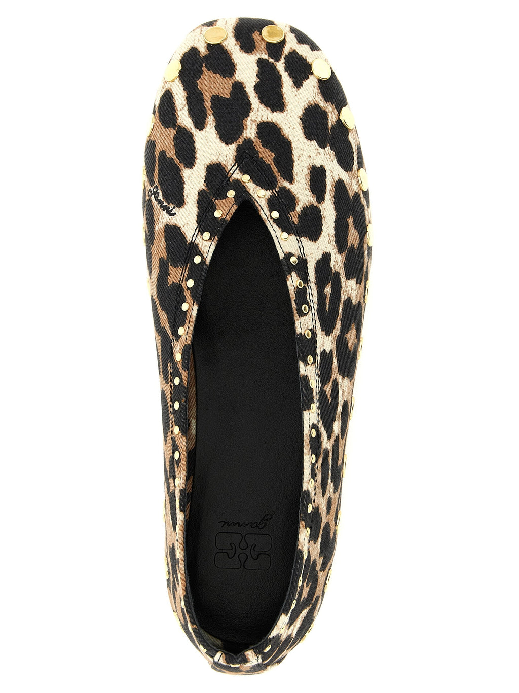 Ganni Multicolor Cotton Ballet Flats Ganni