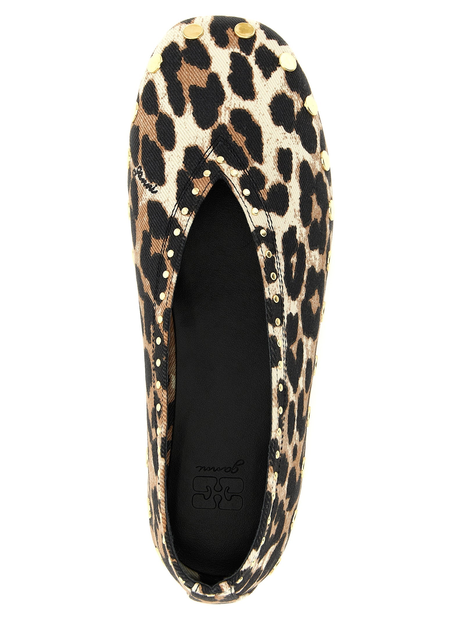 Ganni Multicolor Cotton Ballet Flats Ganni