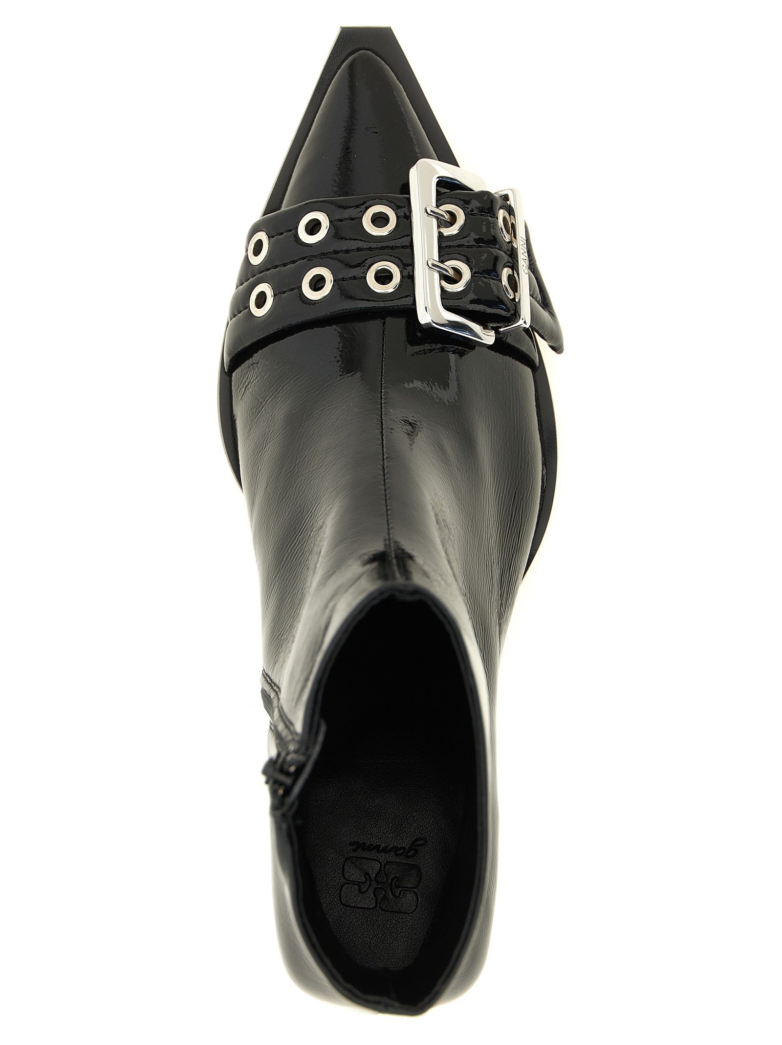 Ganni Black Polyethylene Ankle Boots