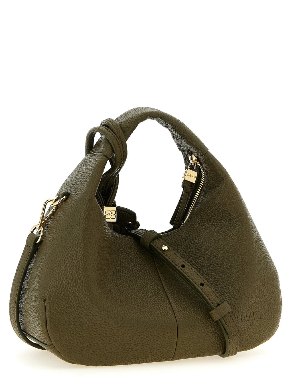 Ganni Bicolor Polyester Handbag