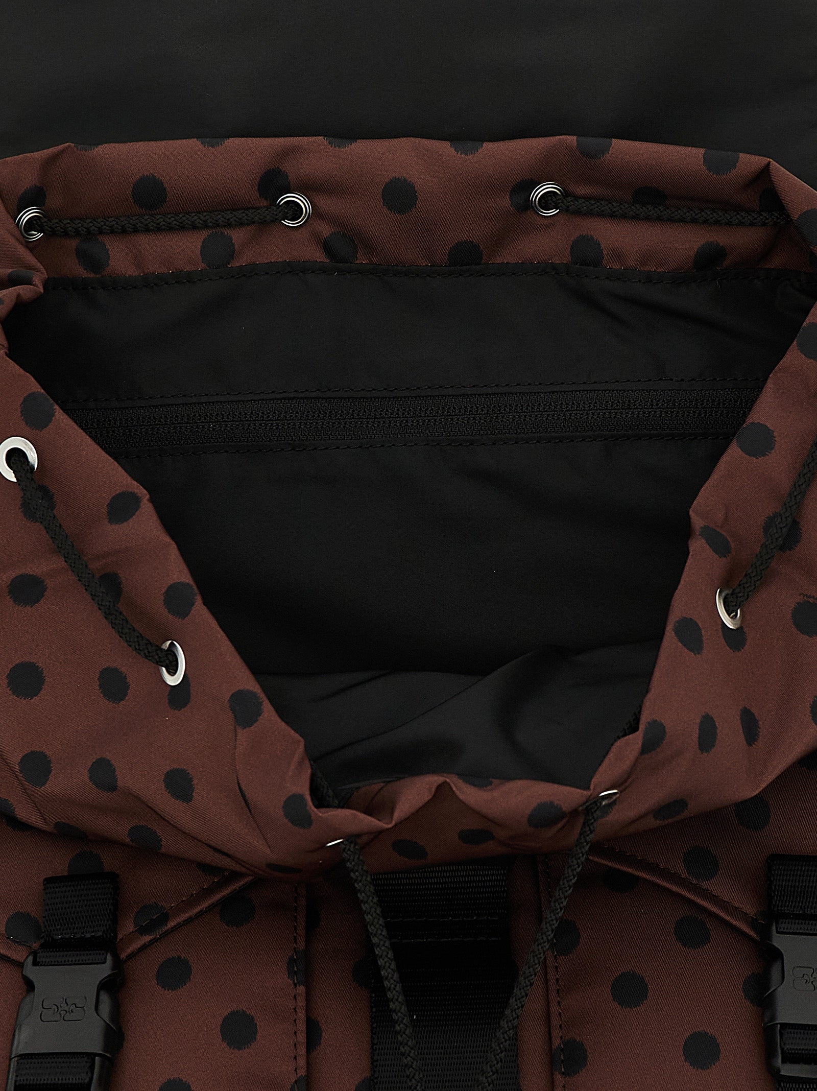 Ganni Brown Recycled Polyamide Backpack
