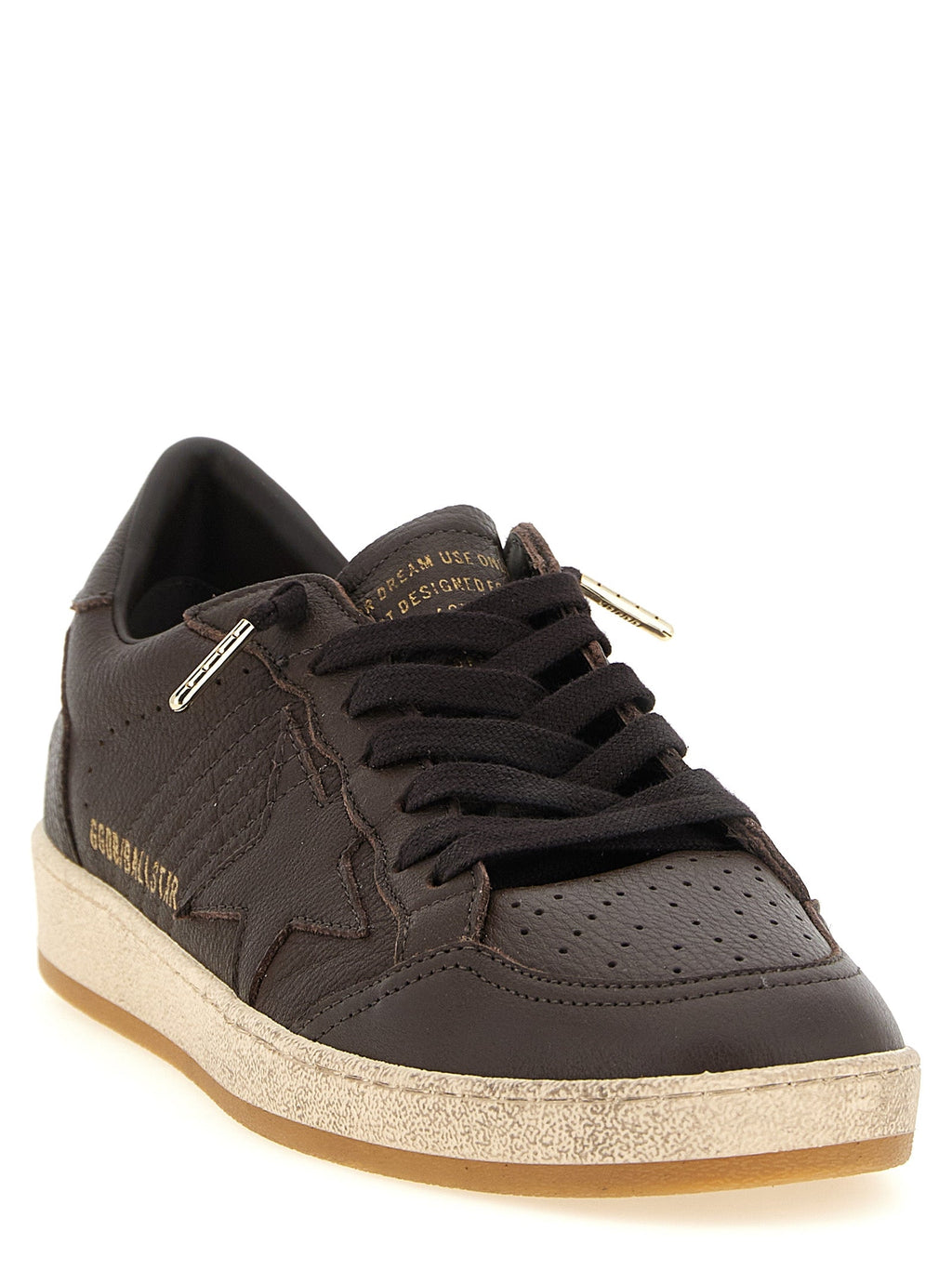 Golden Goose Brown Cowhide Low Top Sneakers