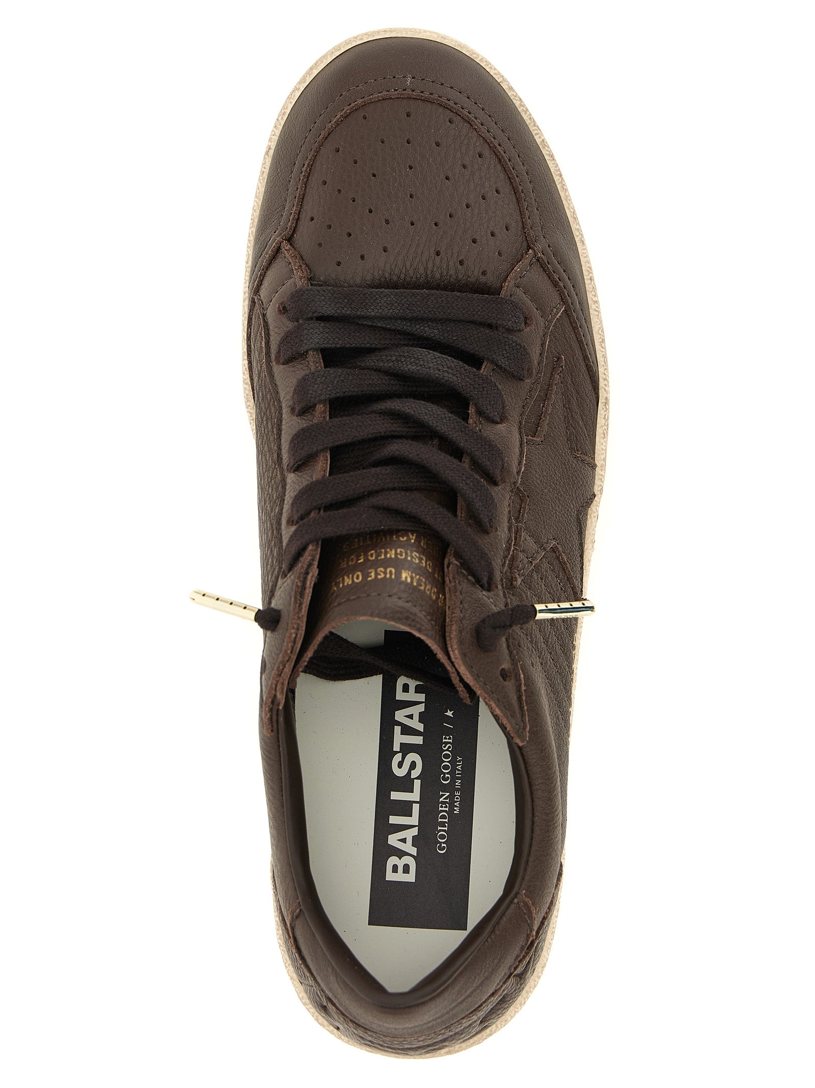 Golden Goose Brown Cowhide Low Top Sneakers