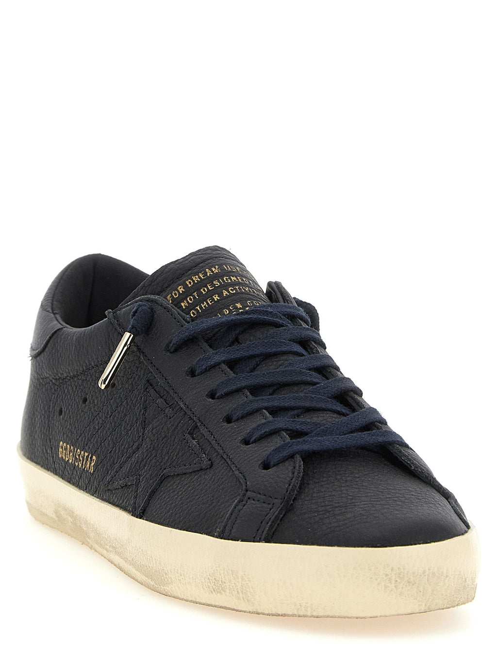 Golden Goose Blue Cowhide Low Top Sneakers