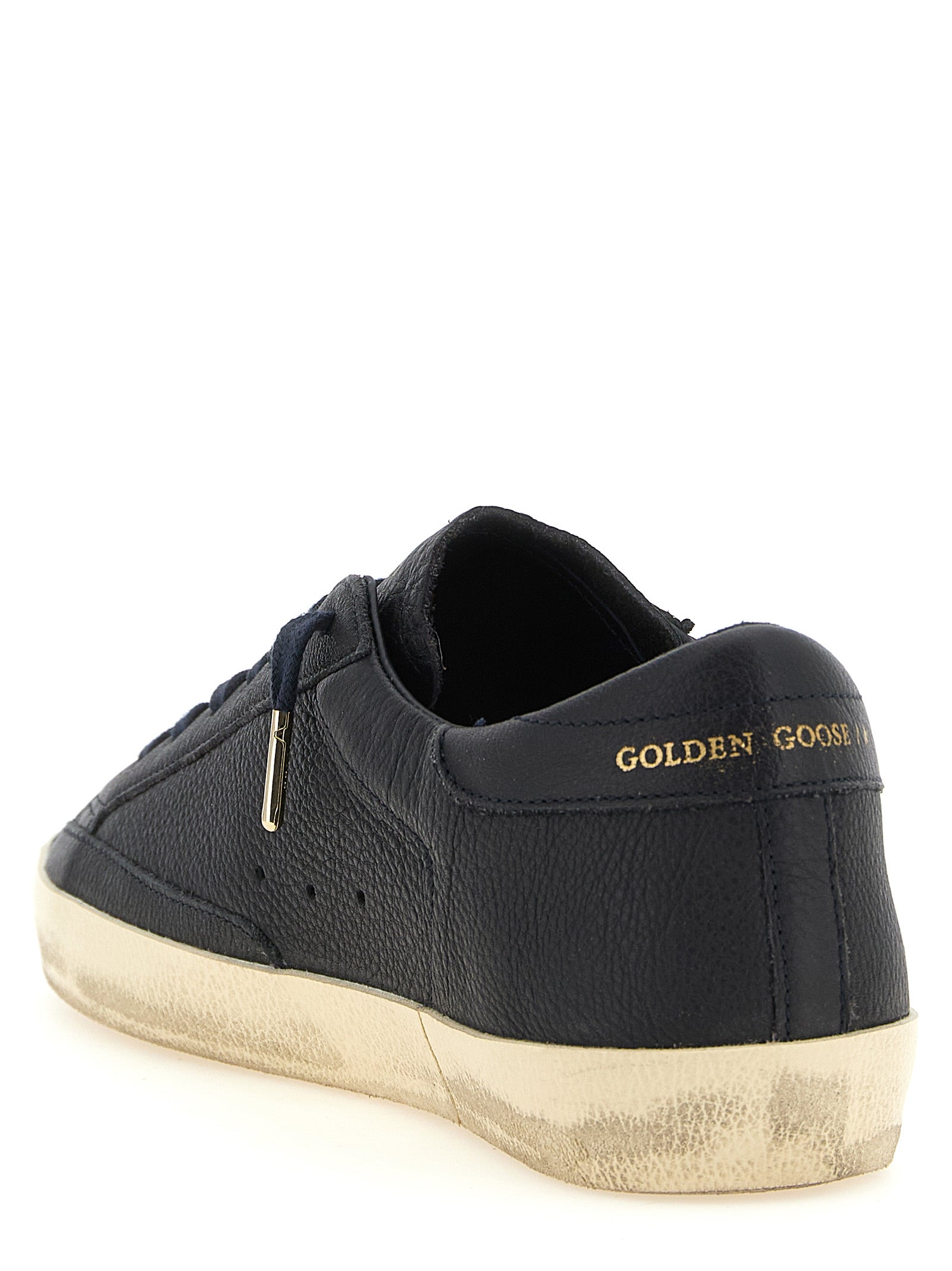Golden Goose Blue Cowhide Low Top Sneakers