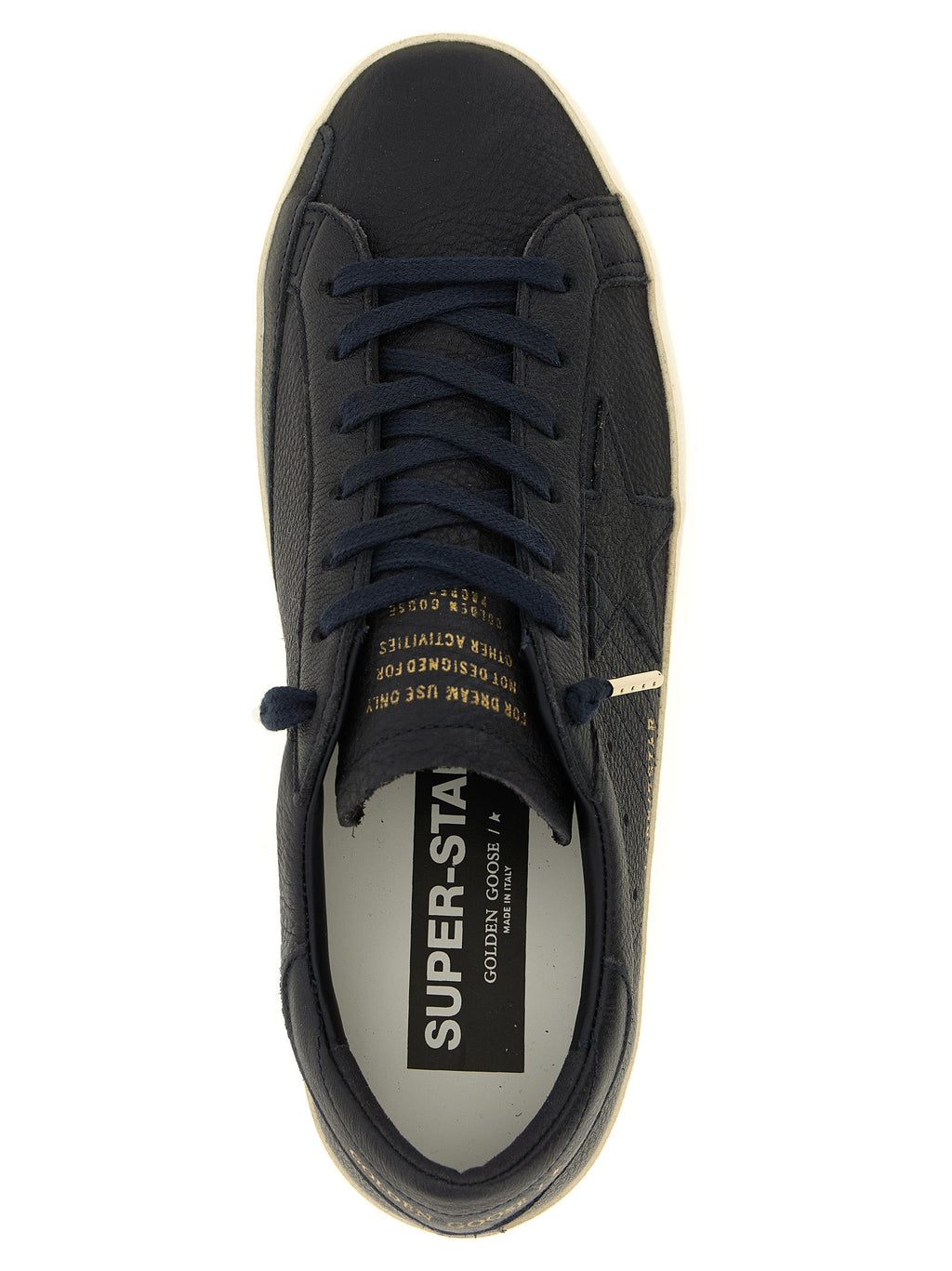 Golden Goose Blue Cowhide Low Top Sneakers