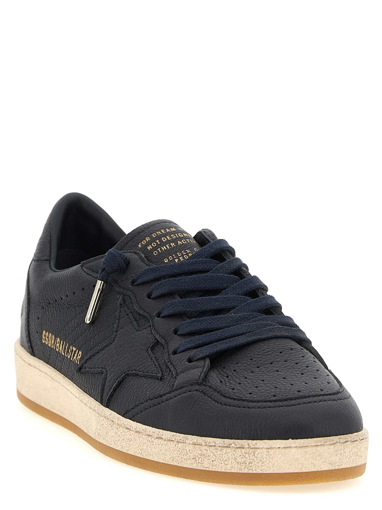 Golden Goose Blue Cowhide Low Top Sneakers