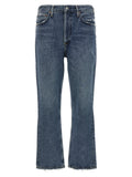 Agolde Blue Cotton Cropped Jeans