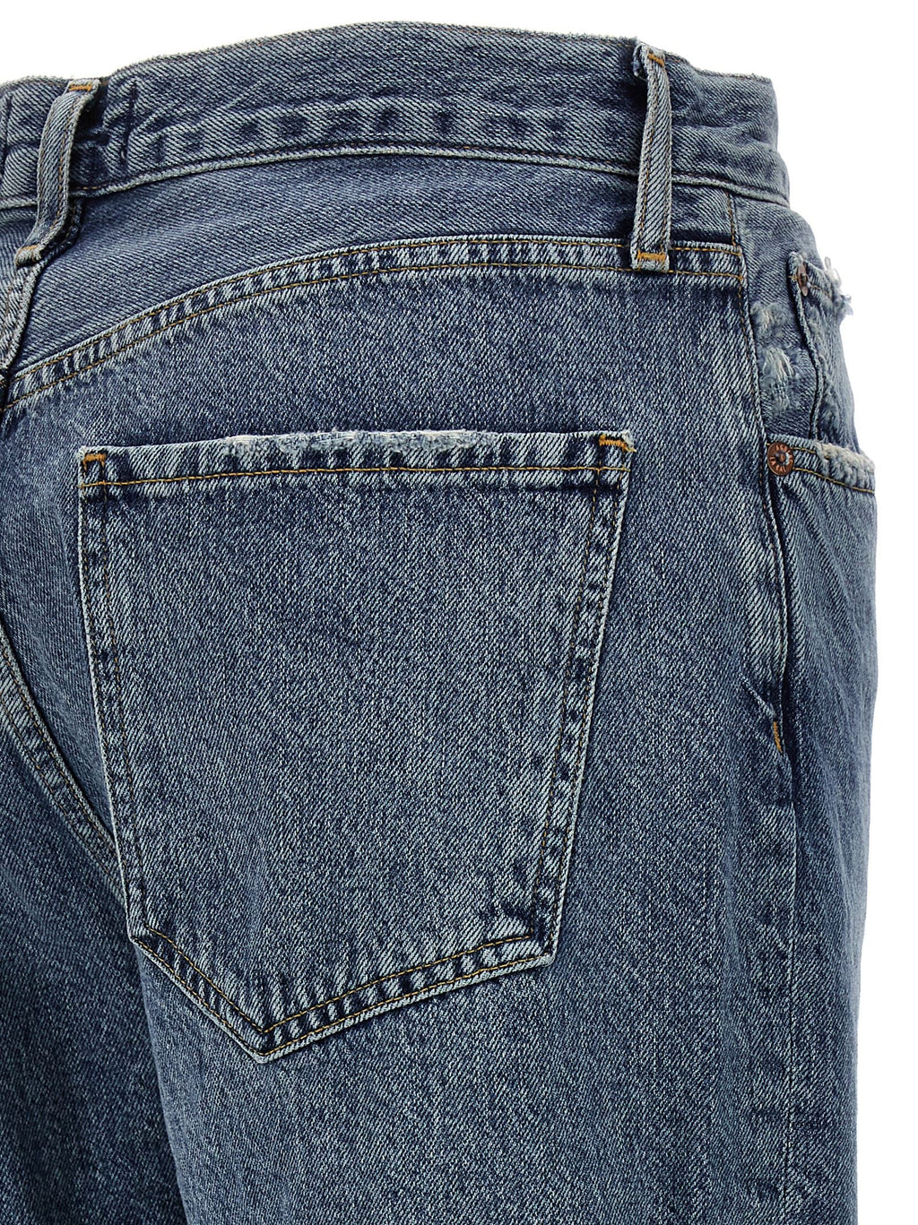 Agolde Blue Cotton Cropped Jeans