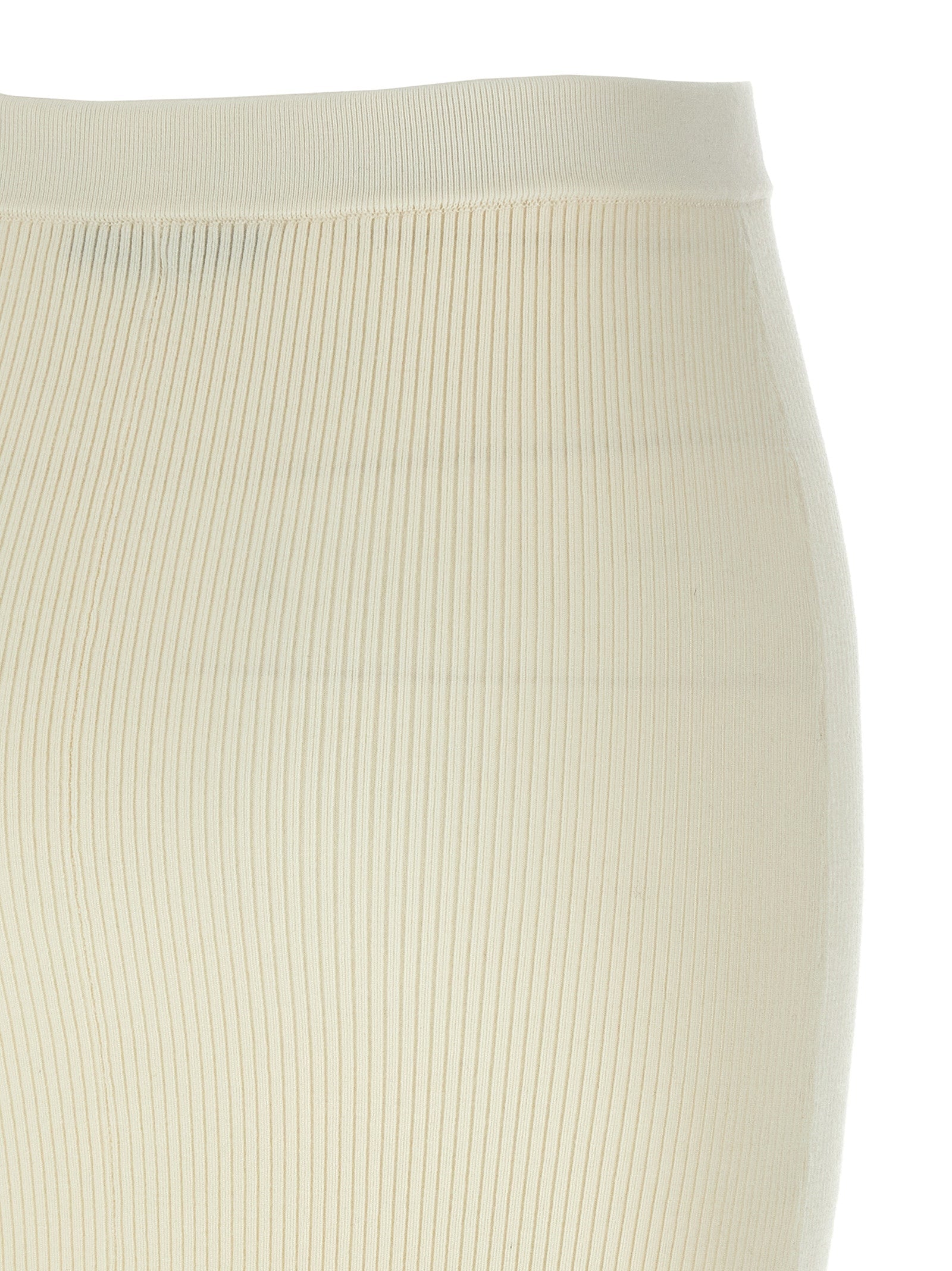 Alessandra Rich White Wool Midi Skirt Alessandra Rich
