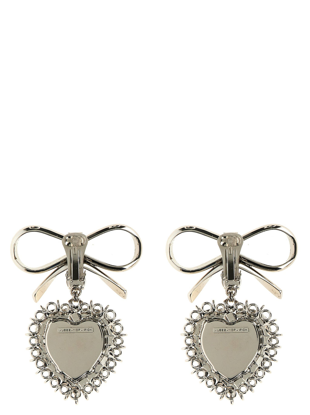 Alessandra Rich Silver Glass Earrings