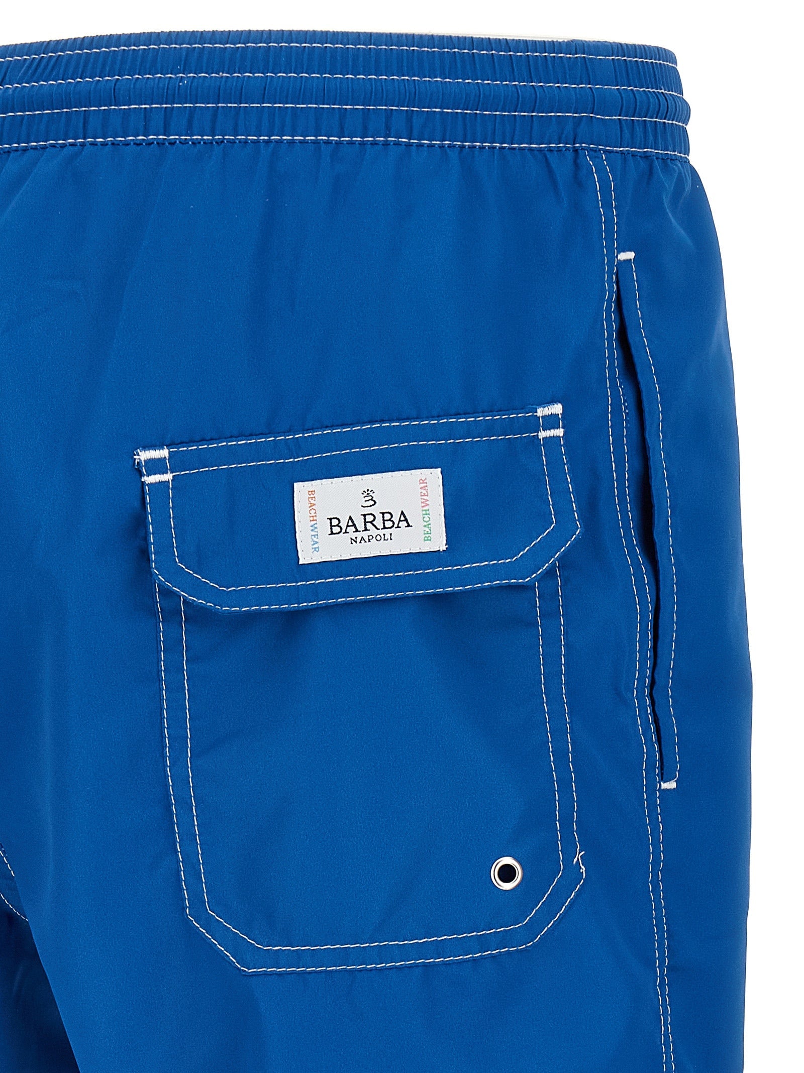 Barba Napoli Blue Polyester Swim Shorts
