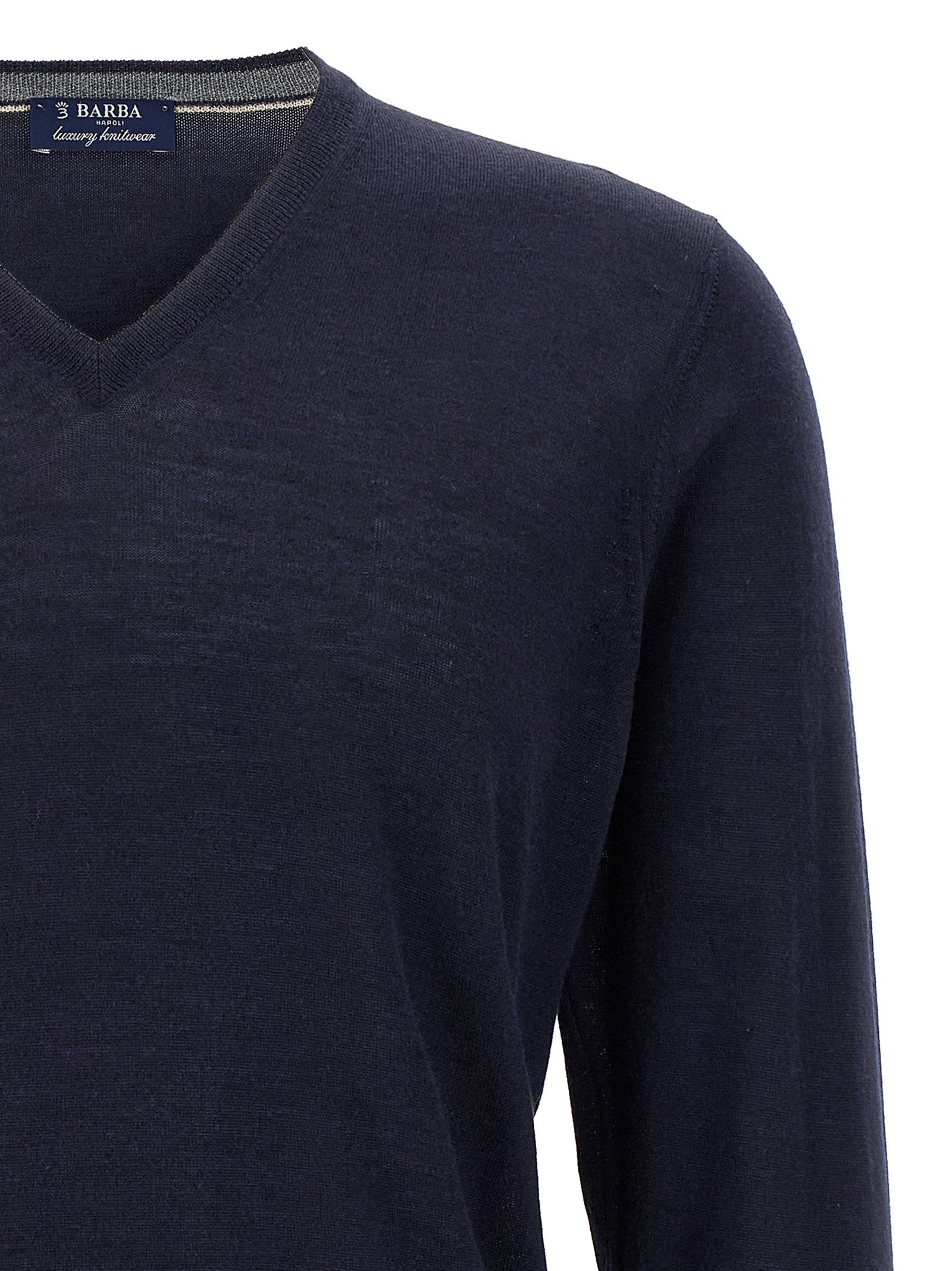 Barba Napoli Blue Wool Cardigan