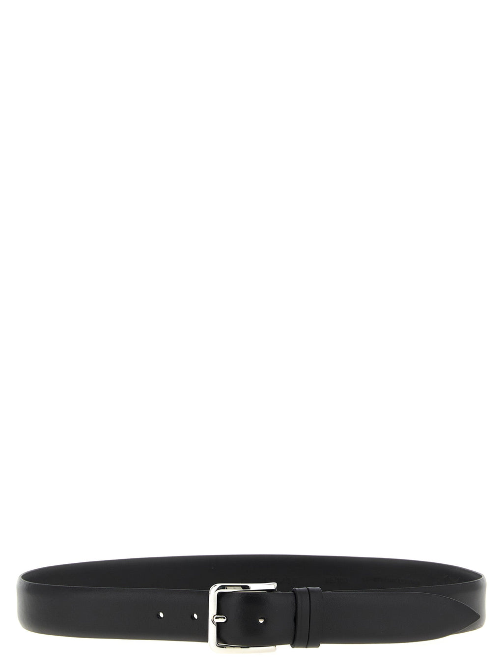 ZERBINI CLAUDIO Black Leather Regular Belt