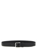 ZERBINI CLAUDIO Black Leather Regular Belt