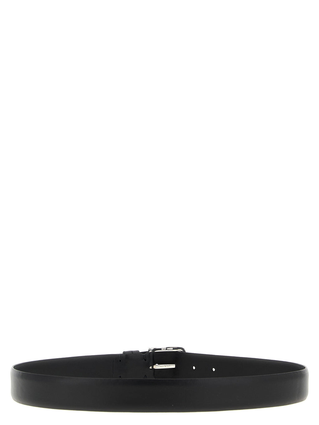 ZERBINI CLAUDIO Black Leather Regular Belt