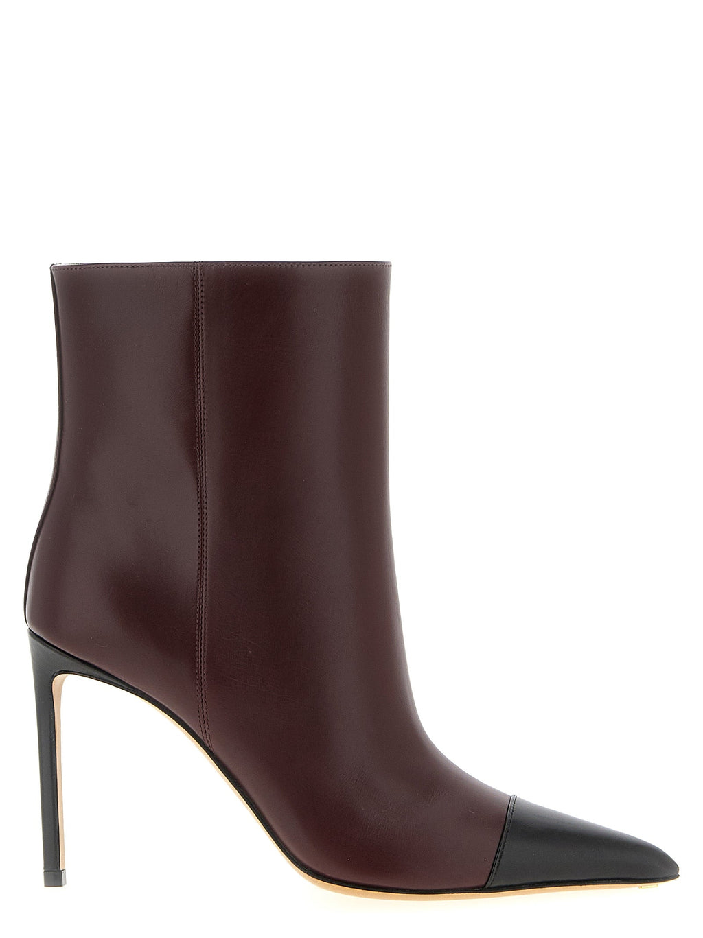 Francesco Russo Bordeaux Goatskin Ankle Boots