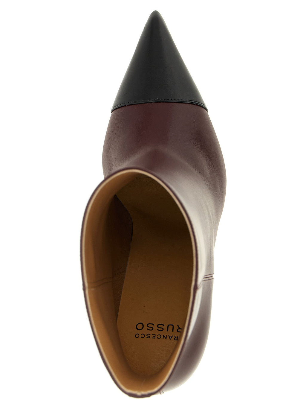 Francesco Russo Bordeaux Goatskin Ankle Boots