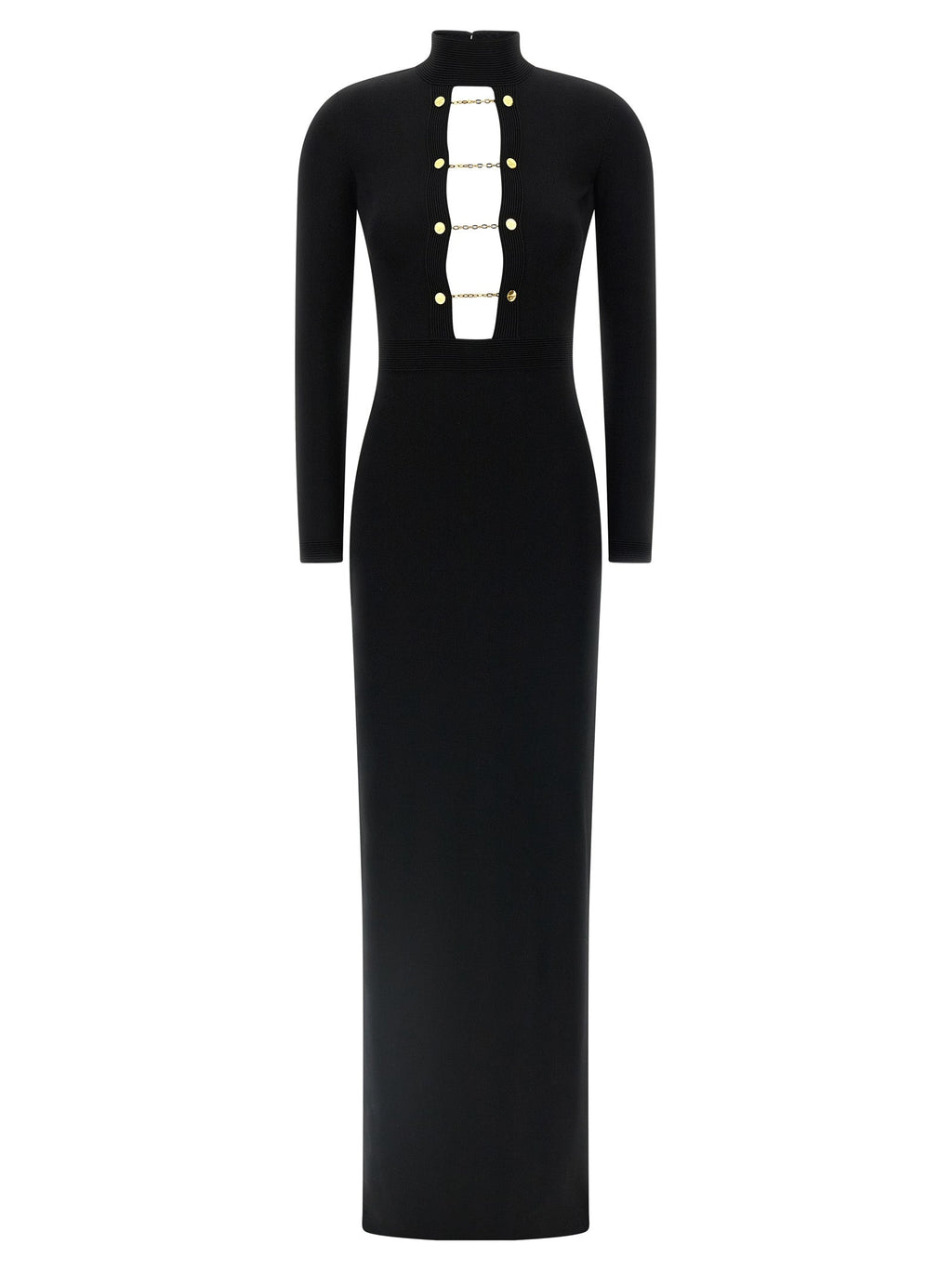 Elisabetta Franchi Black Viscose Long Dress