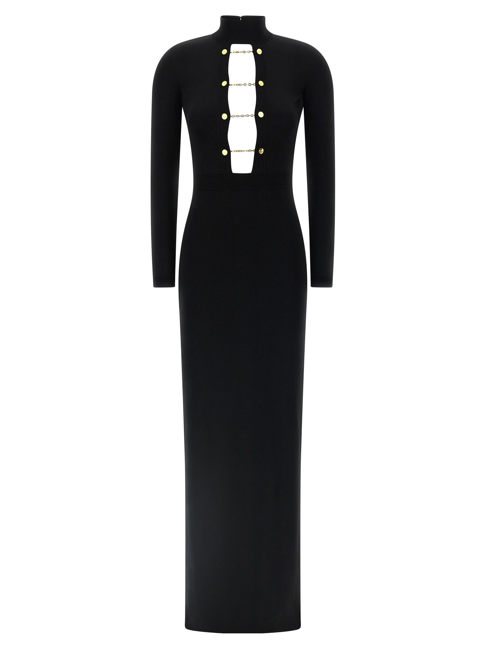 Elisabetta Franchi Black Viscose Long Dress