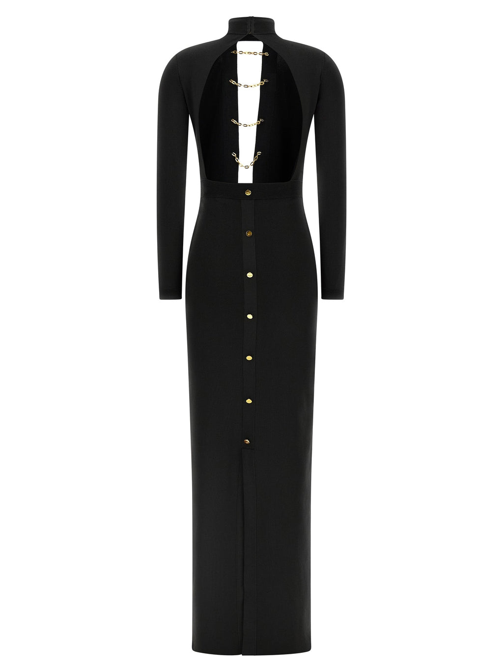 Elisabetta Franchi Black Viscose Long Dress