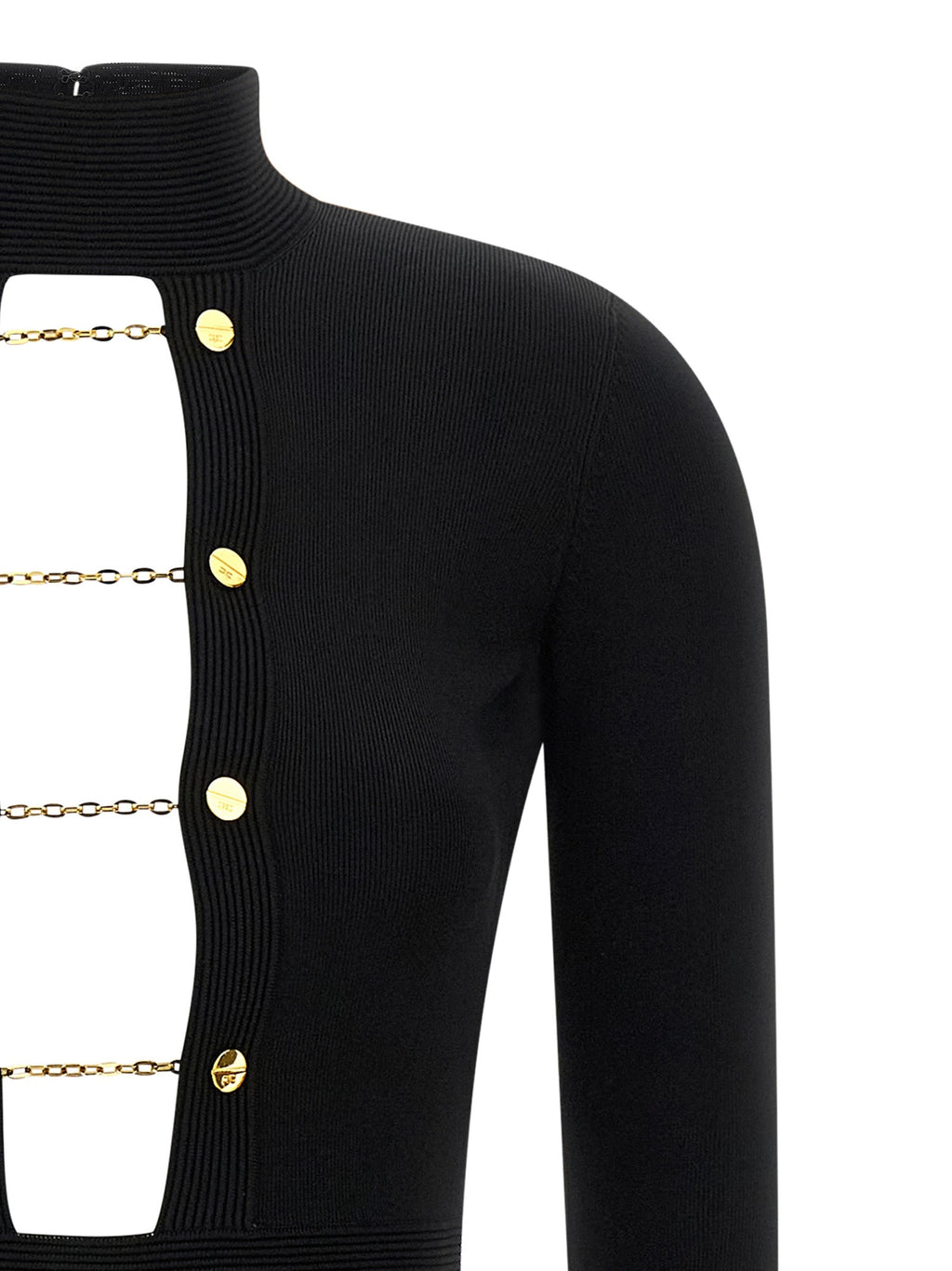 Elisabetta Franchi Black Viscose Long Dress
