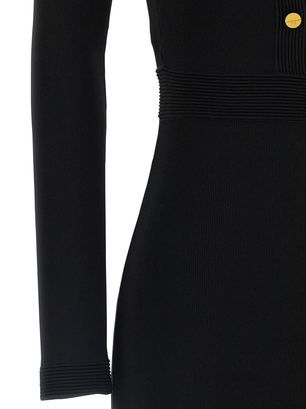 Elisabetta Franchi Black Viscose Long Dress