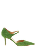 Francesco Russo Bicolor Goatskin Mid Heel Pumps