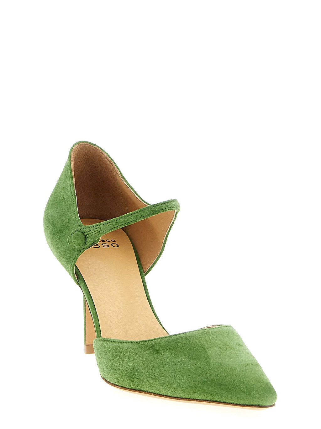 Francesco Russo Bicolor Goatskin Mid Heel Pumps