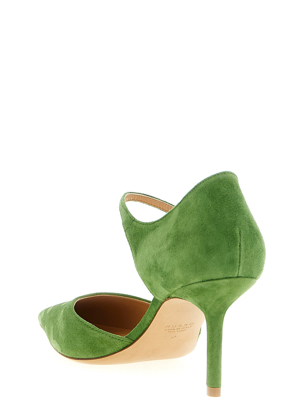Francesco Russo Bicolor Goatskin Mid Heel Pumps