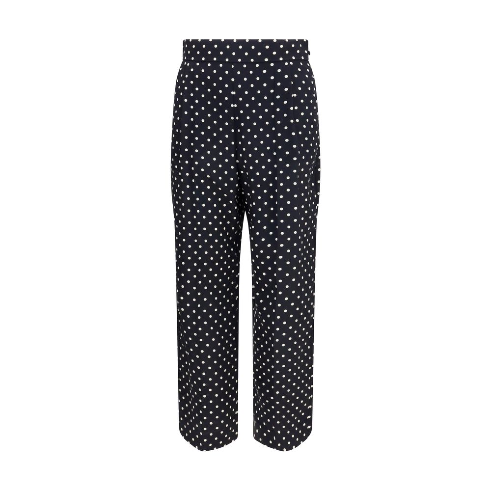Valentino Garavani Black Silk Cropped Pants