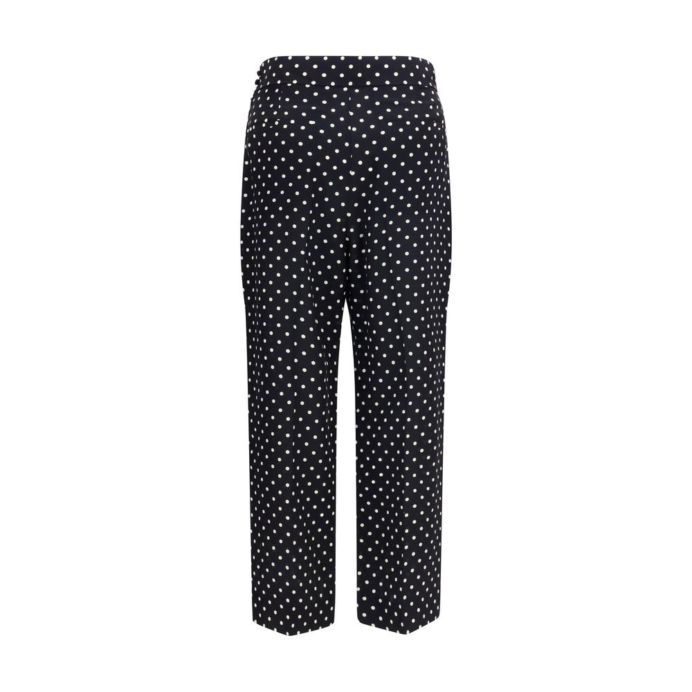 Valentino Garavani Black Silk Cropped Pants