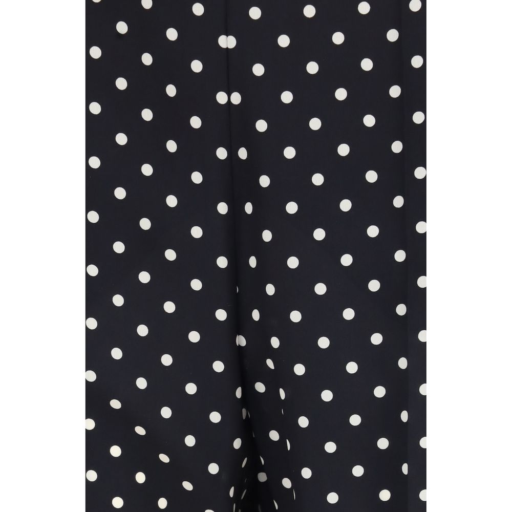 Valentino Garavani Black Silk Cropped Pants
