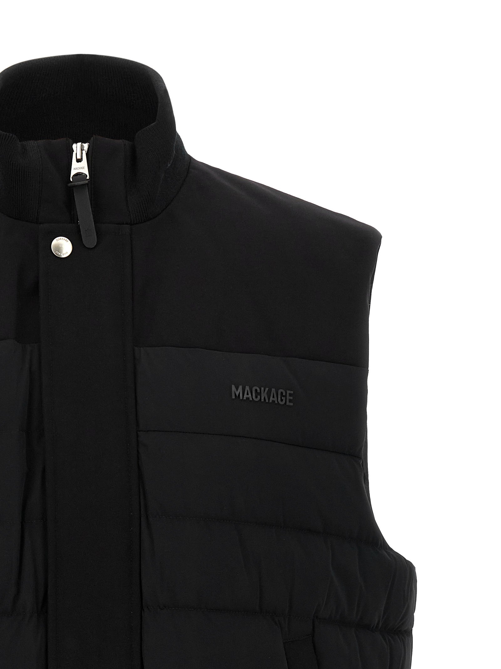 Mackage Black Nylon Sleeveless Jacket