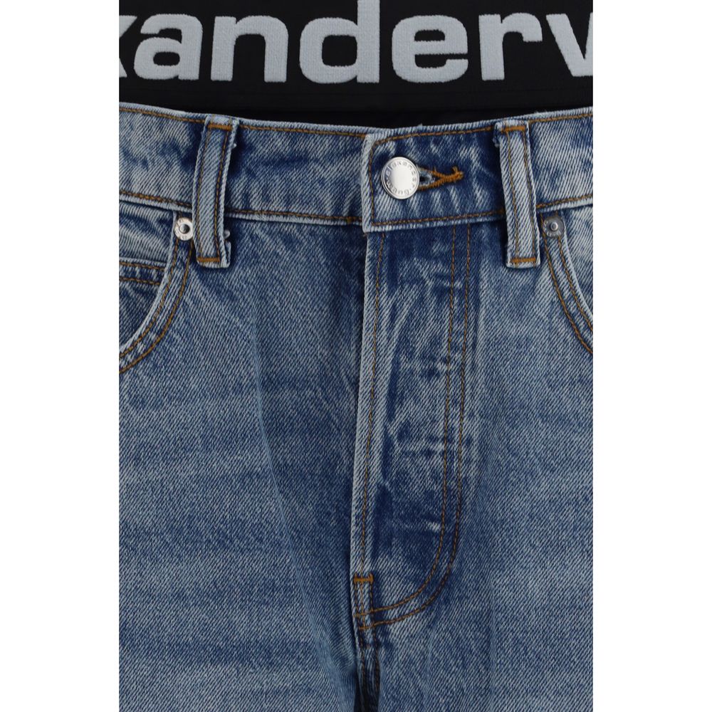 Alexander Wang Blue Cotton Relaxed Fit Jeans