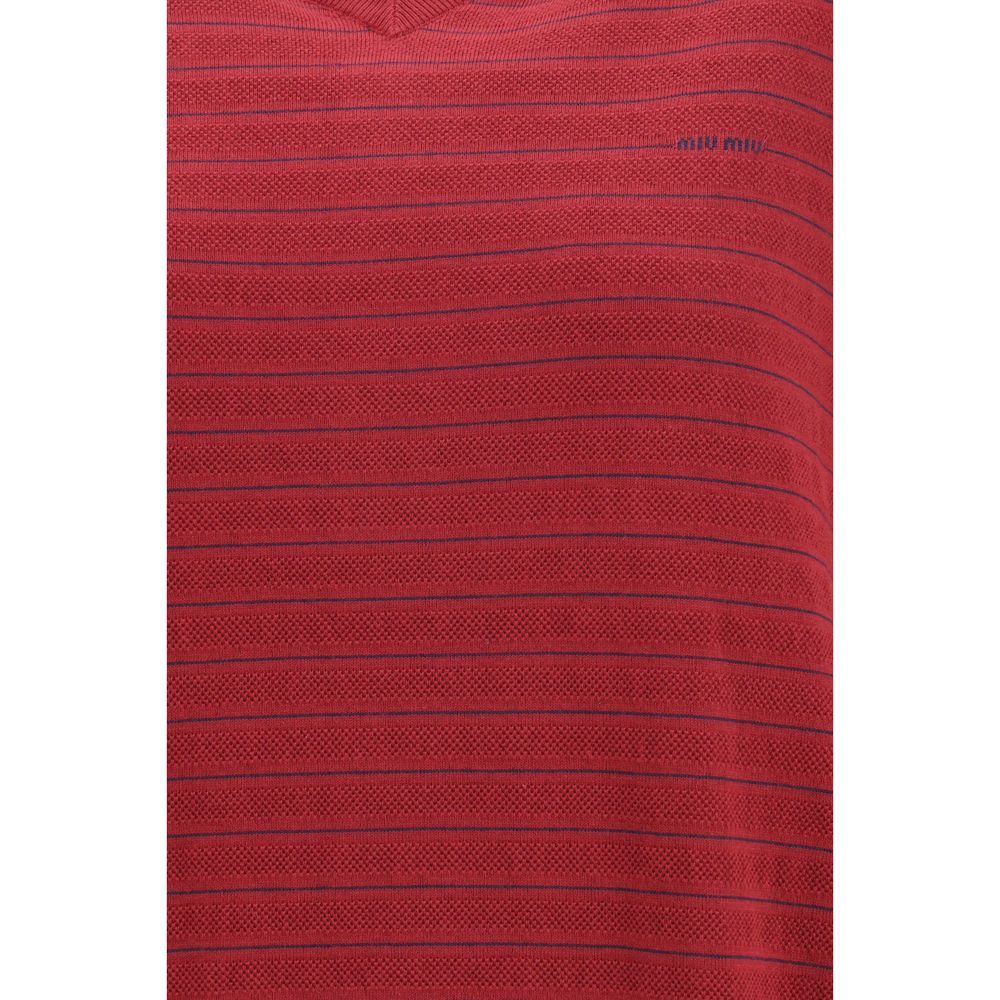 Miu Miu Bordeaux Cotton Sweatshirt