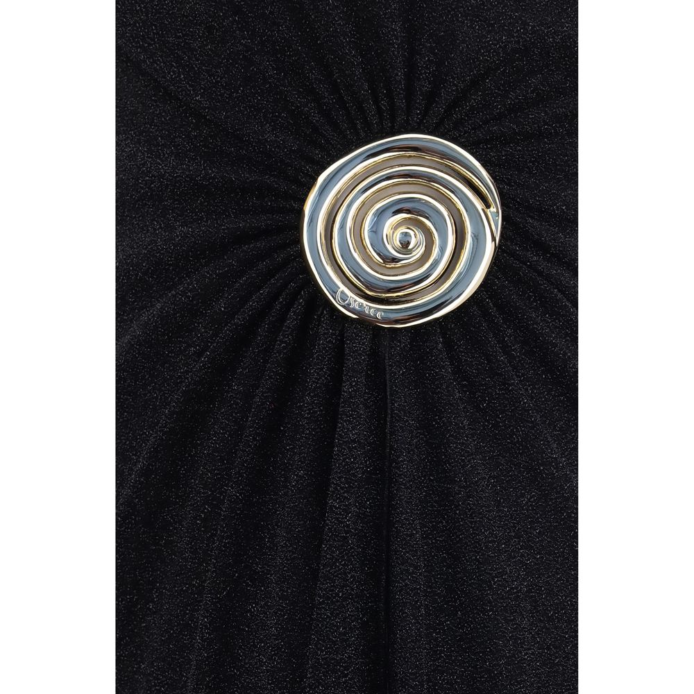Oséree Black Polyamide Cocktail Dress