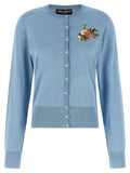 Dolce & Gabbana Blue Silk Cardigan