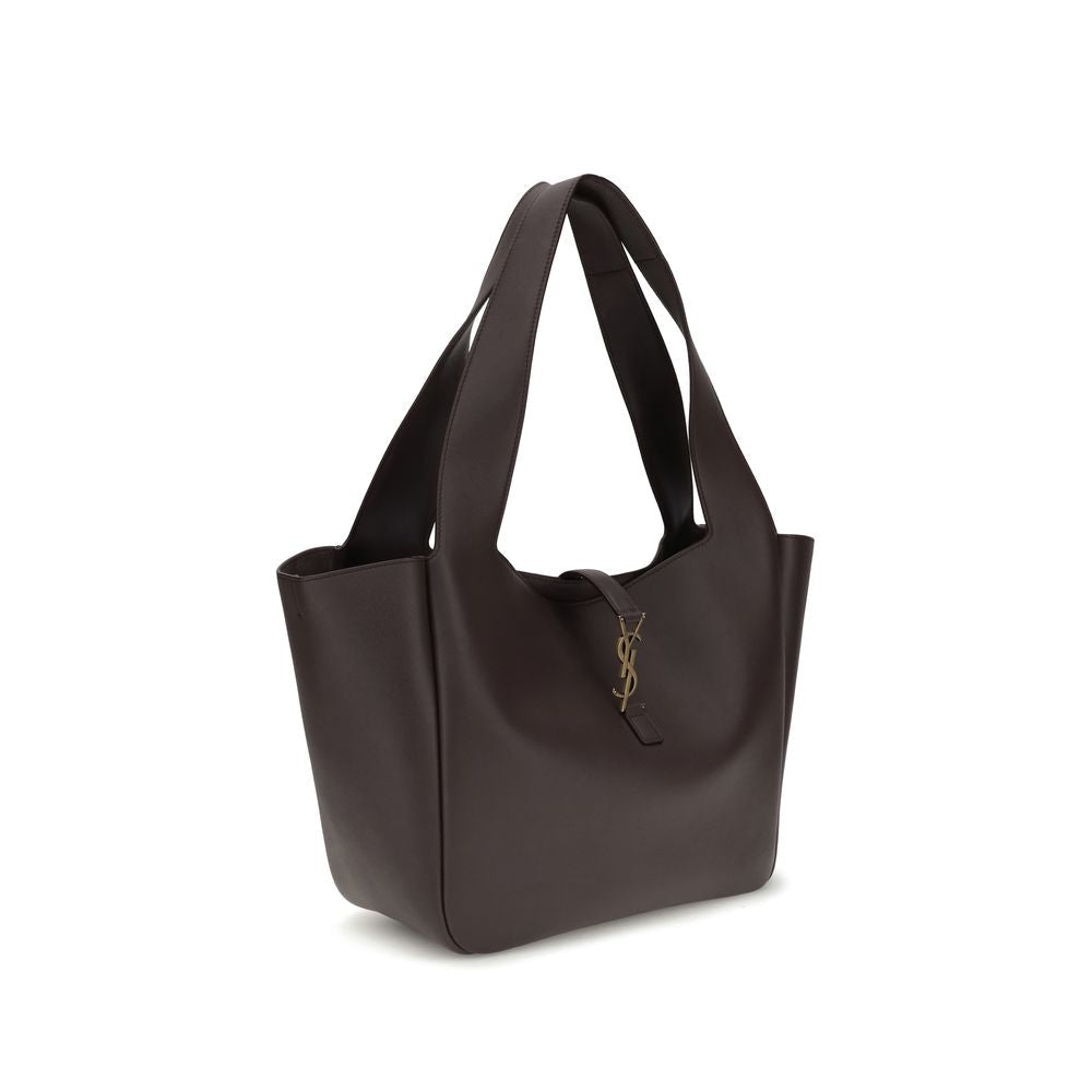 Saint Laurent Brown Calf Leather Bos Taurus Shoulder Bag