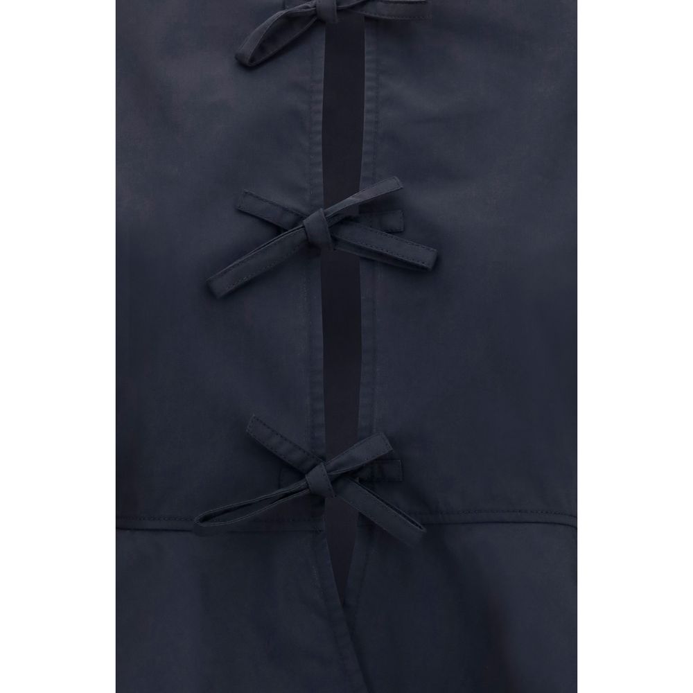 Ganni Black Cotton Blouse
