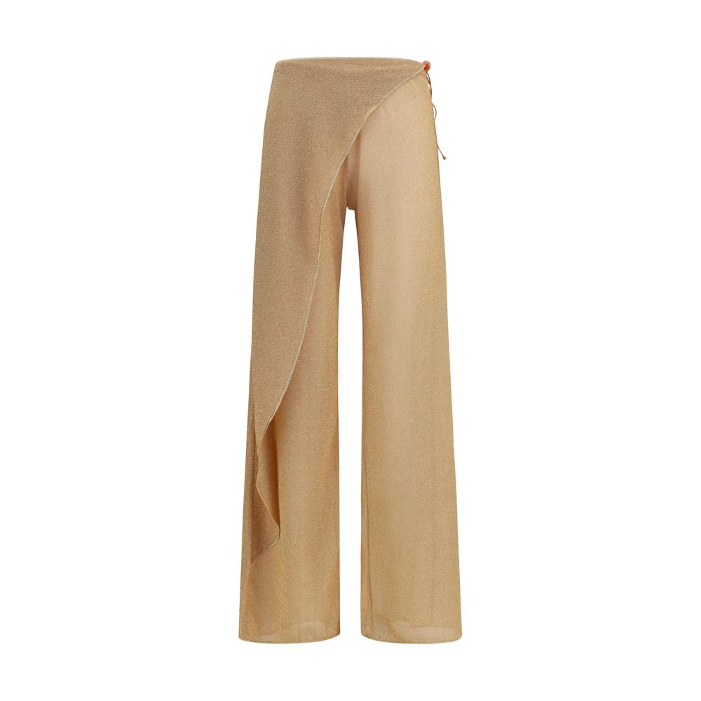 Oséree Gold Polyamide Casual Pants