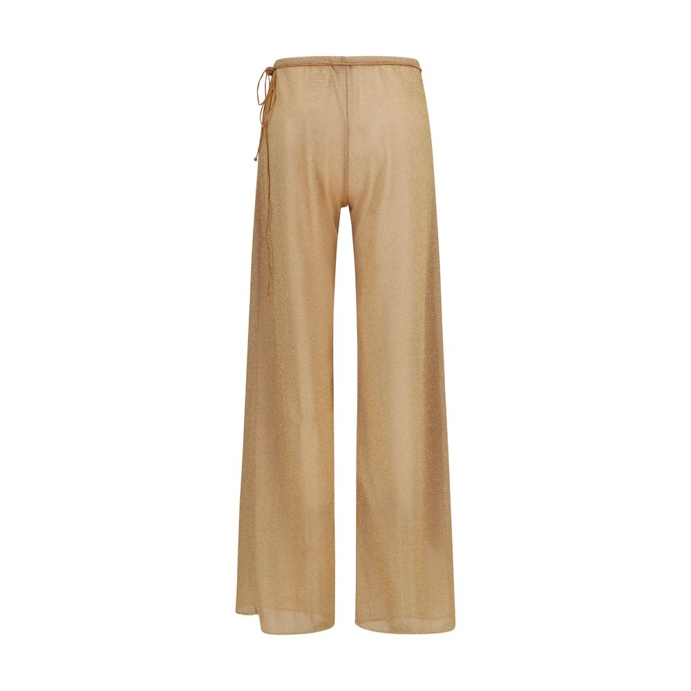 Oséree Gold Polyamide Casual Pants