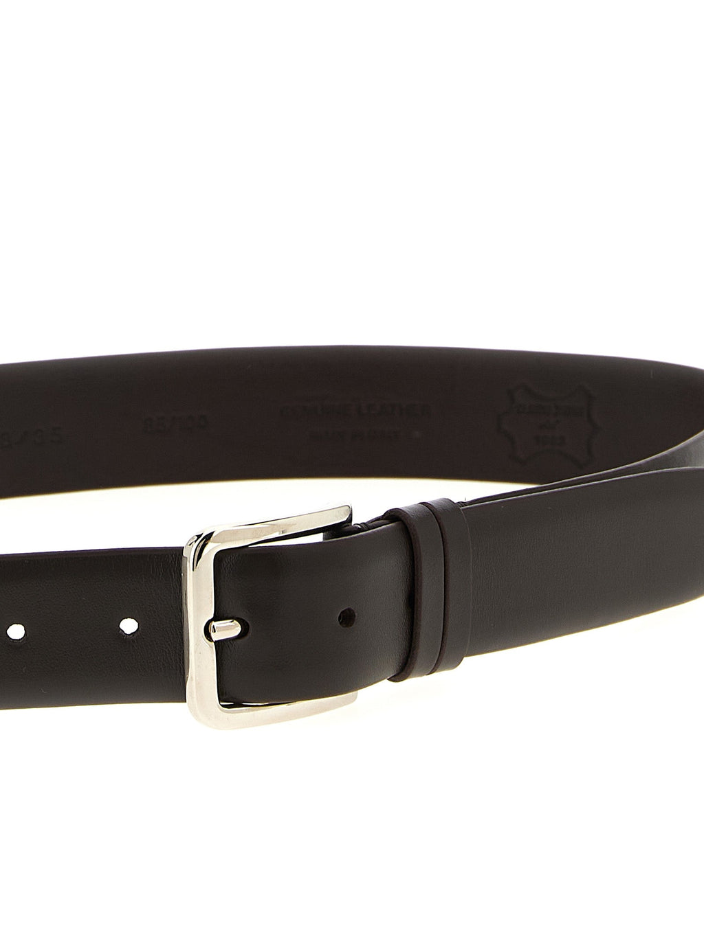 ZERBINI CLAUDIO Brown Leather Regular Belt ZERBINI CLAUDIO