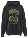 Ganni Gray Organic Cotton Hoodie Ganni