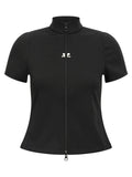 Courrèges Black Polyester Top