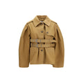 Ganni Beige Cotton Full-Length Jacket