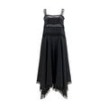 Ganni Black Silk Casual Dress