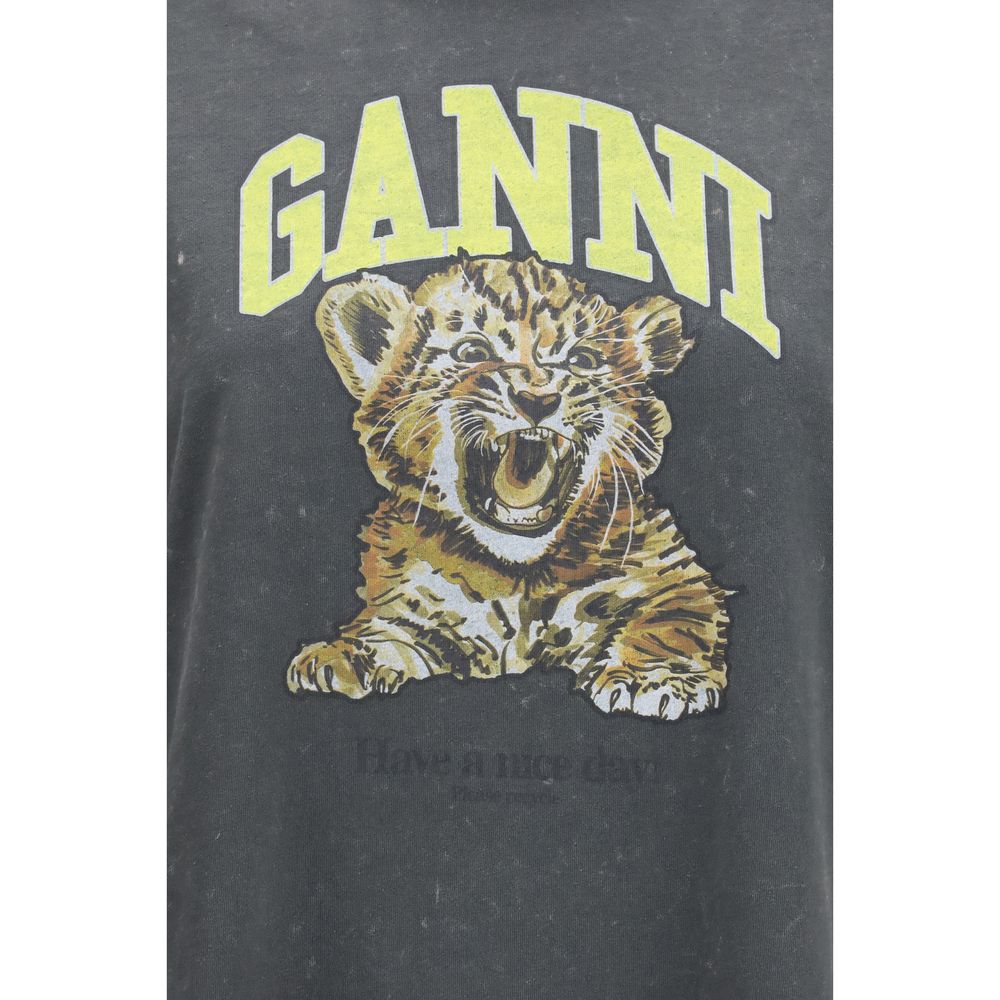 Ganni Gray Cotton Sportswear