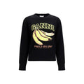 Ganni Black Cotton Sweatshirt