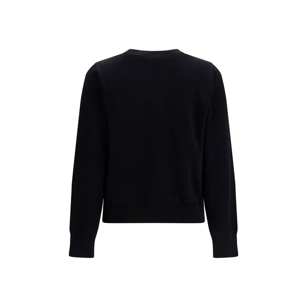 Ganni Black Cotton Sweatshirt